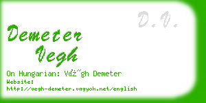 demeter vegh business card